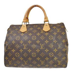 LOUIS VUITTON Speedy 30 Travel Hand Bag Monogram Leather Brown M41526 32SG743